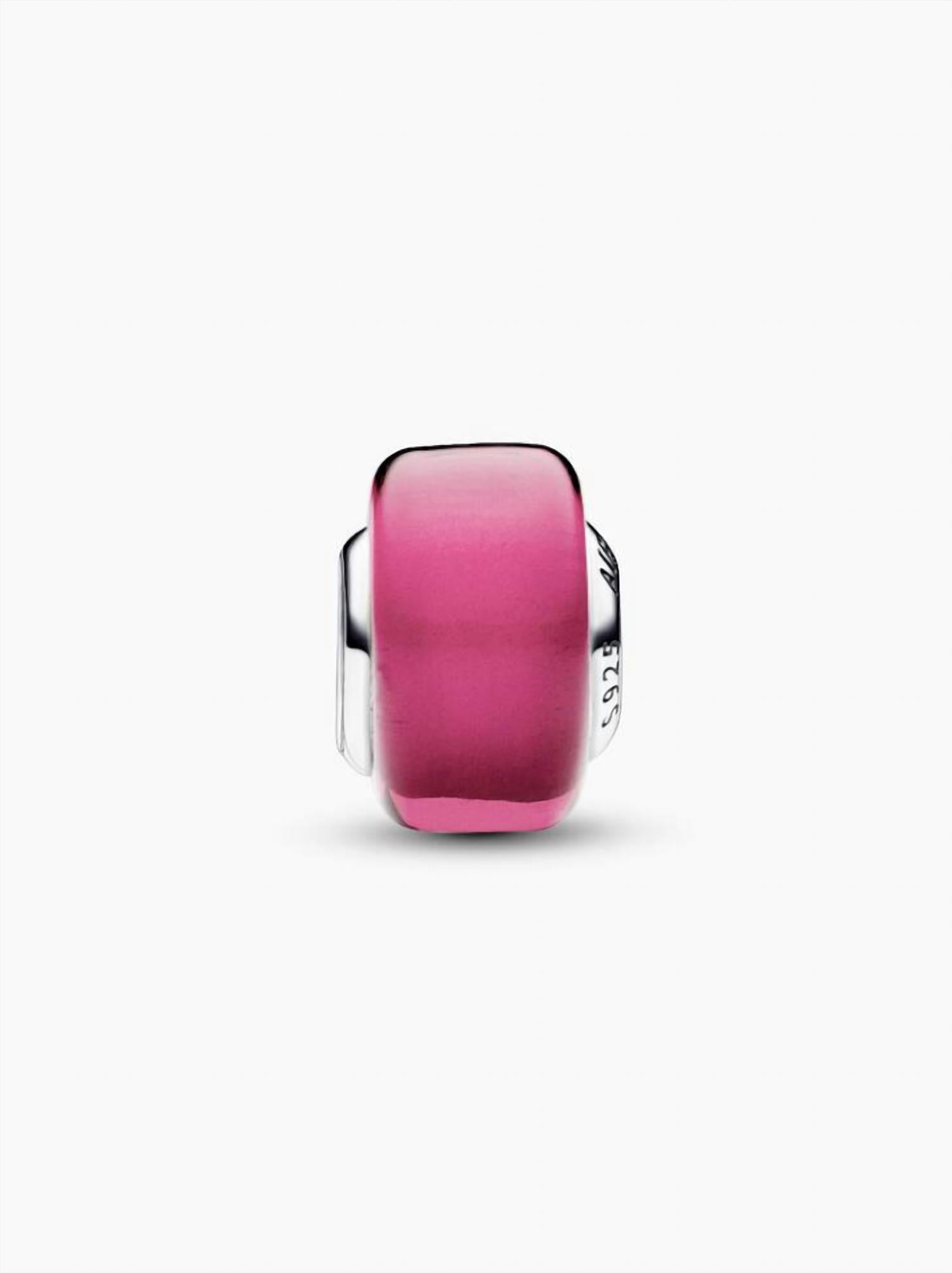 Pandora Women's Mini Murano Glass Charm in pink - women's item - detail view
