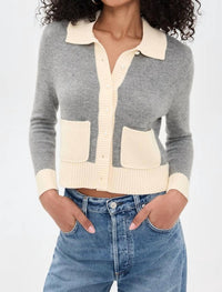 Re/Done - Pearl Contrast Cardigan
