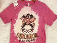 Squishy Faces - Women's Stronger Than Cancer Bleached Tee