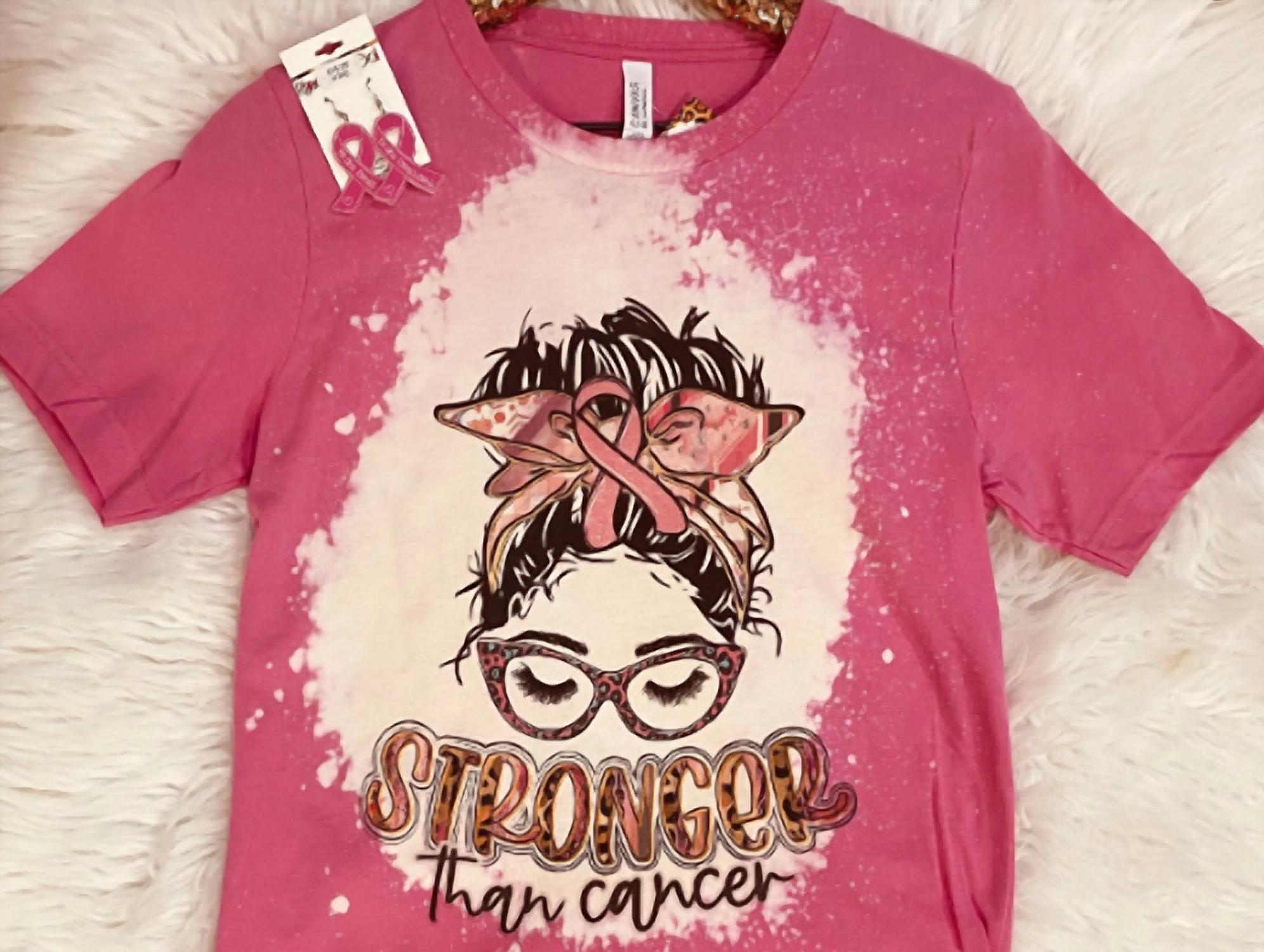 Squishy Faces - Women's Stronger Than Cancer Bleached Tee