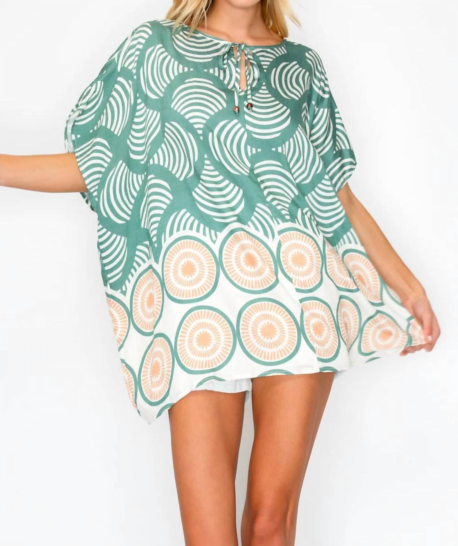 Meet Me In Santorini - Tunic Top