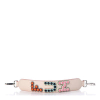 Fendi Women's Camelia "fun" Studded Mini Leather Handbag Strap in beige - women's item - detail view