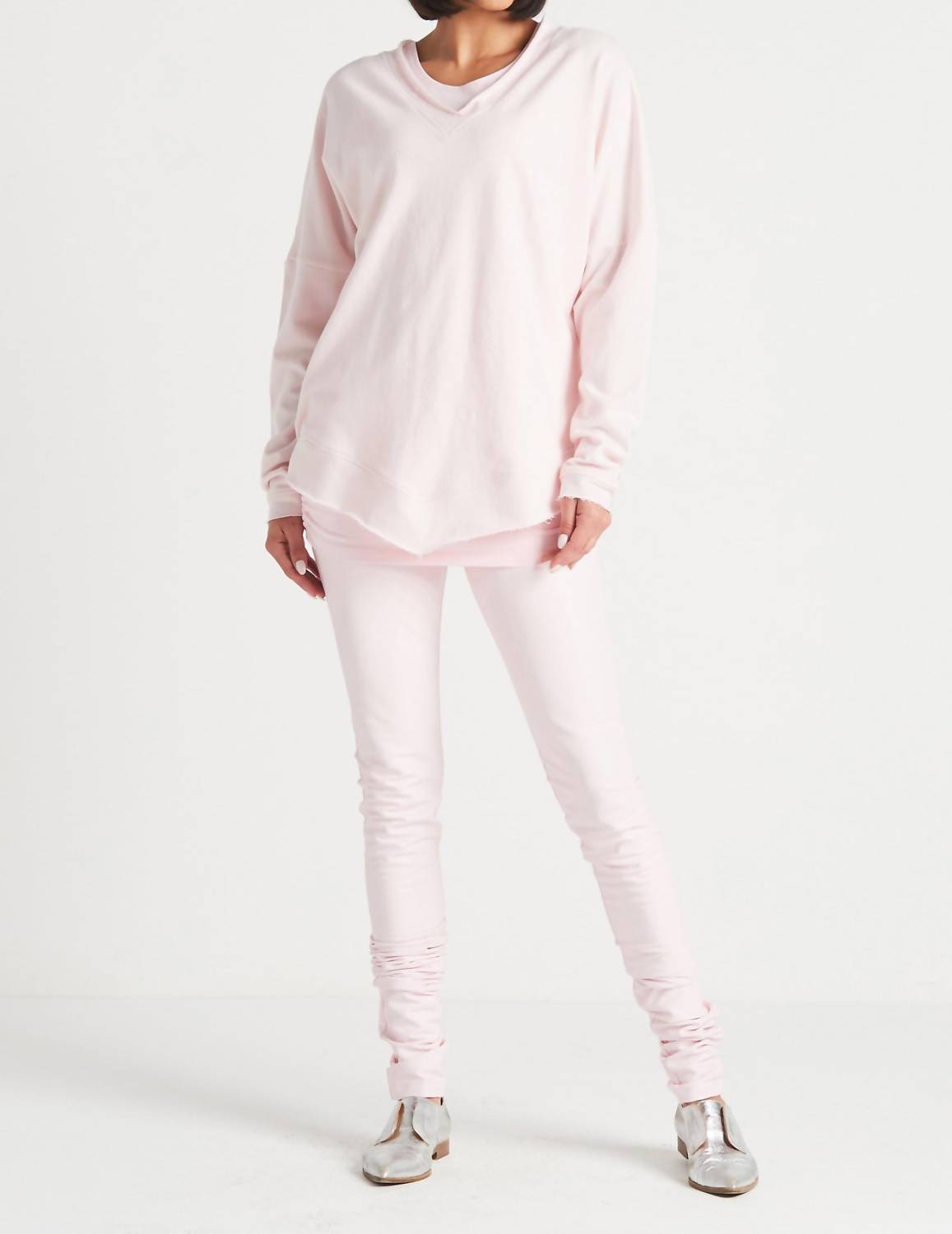Planet By Lauren G. - French Terry Double V Top