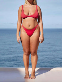 Haight Juliana Top in tie red - women's swimwear