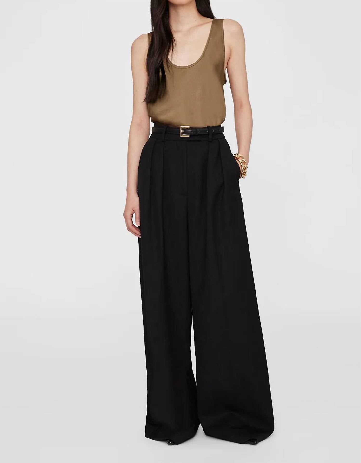 ANINE BING Lea Tank Top in sepia - women's tank top - detail view