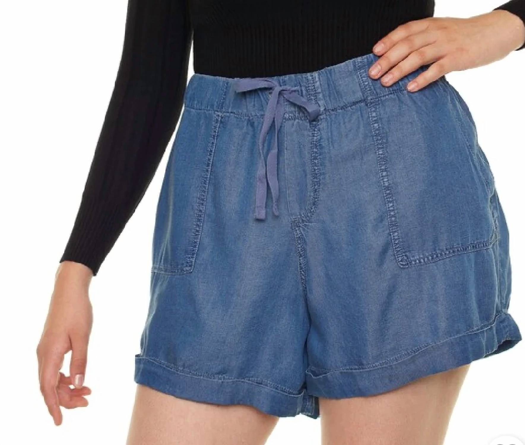 Dex - Chambray Drawstring Shorts