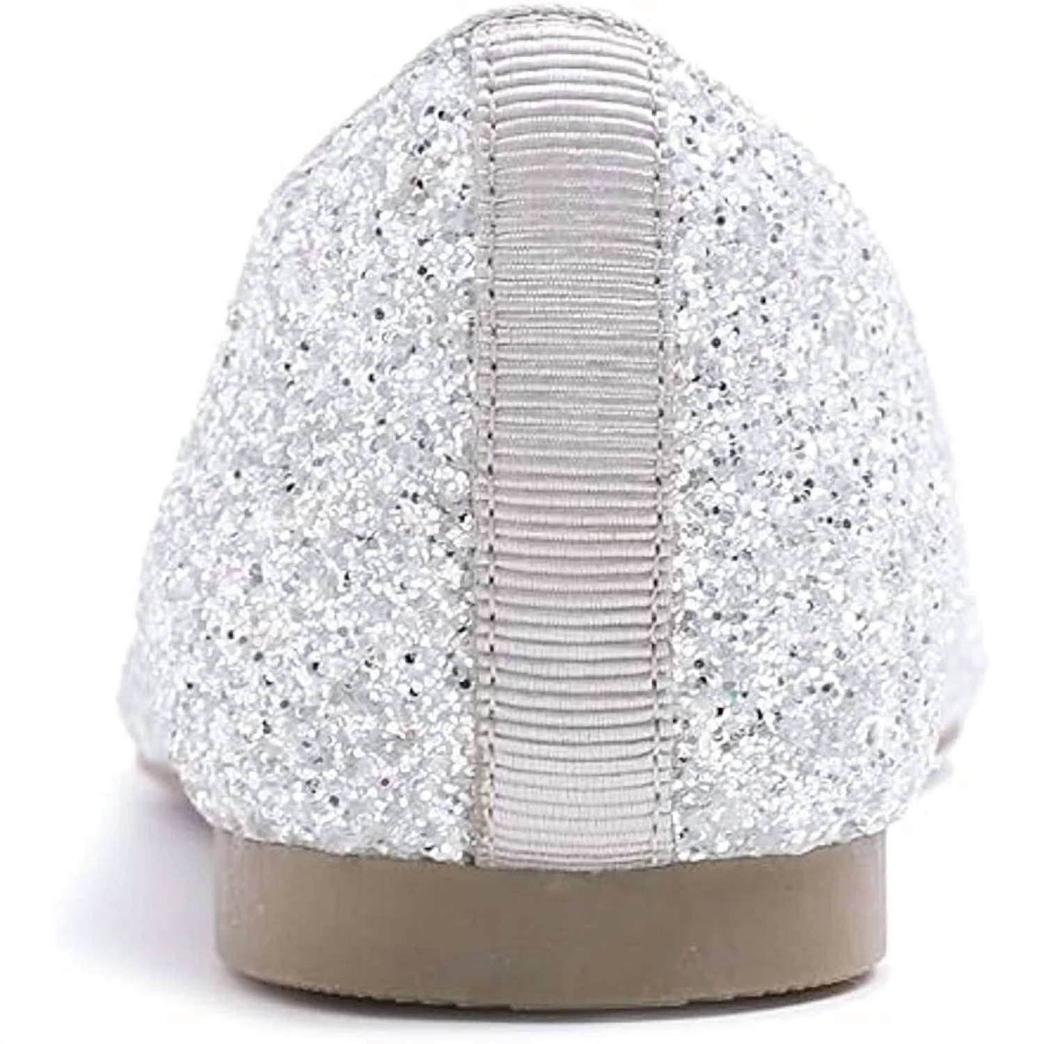 Feversole - Women's Glitter Pointed Toe Slip On Ballet Flat Shoes