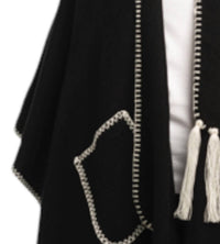 Noelle - Whipstitch Wrap With Scarf