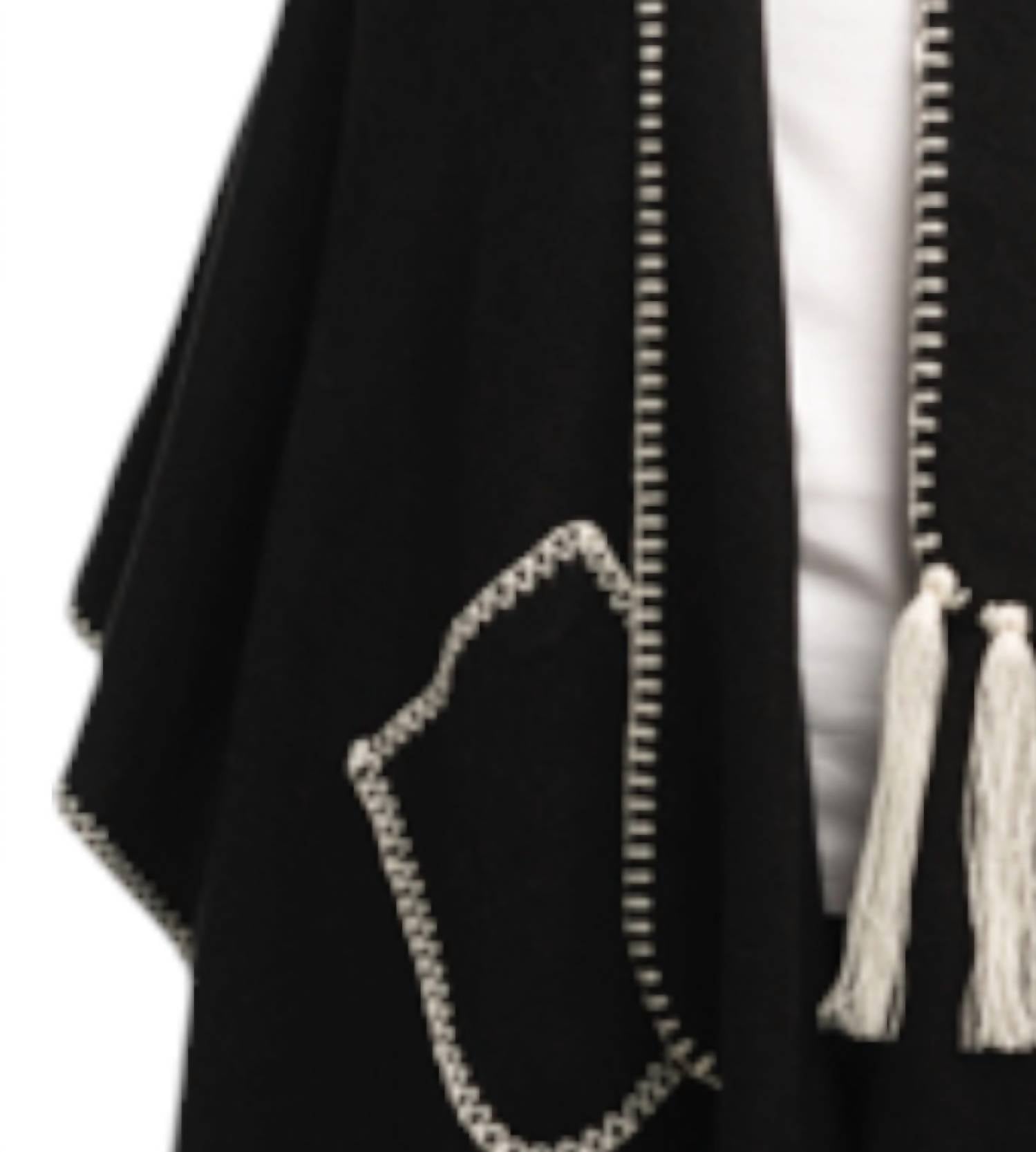 Noelle - Whipstitch Wrap With Scarf