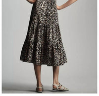 Hope For Flowers - Shirred Bodice Tiered Peasant Midi Dress