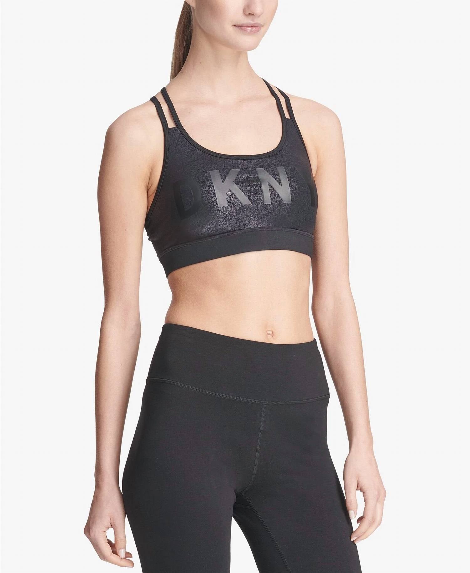 Dkny - Glitter Strappy Back Low Impact Sports Bra