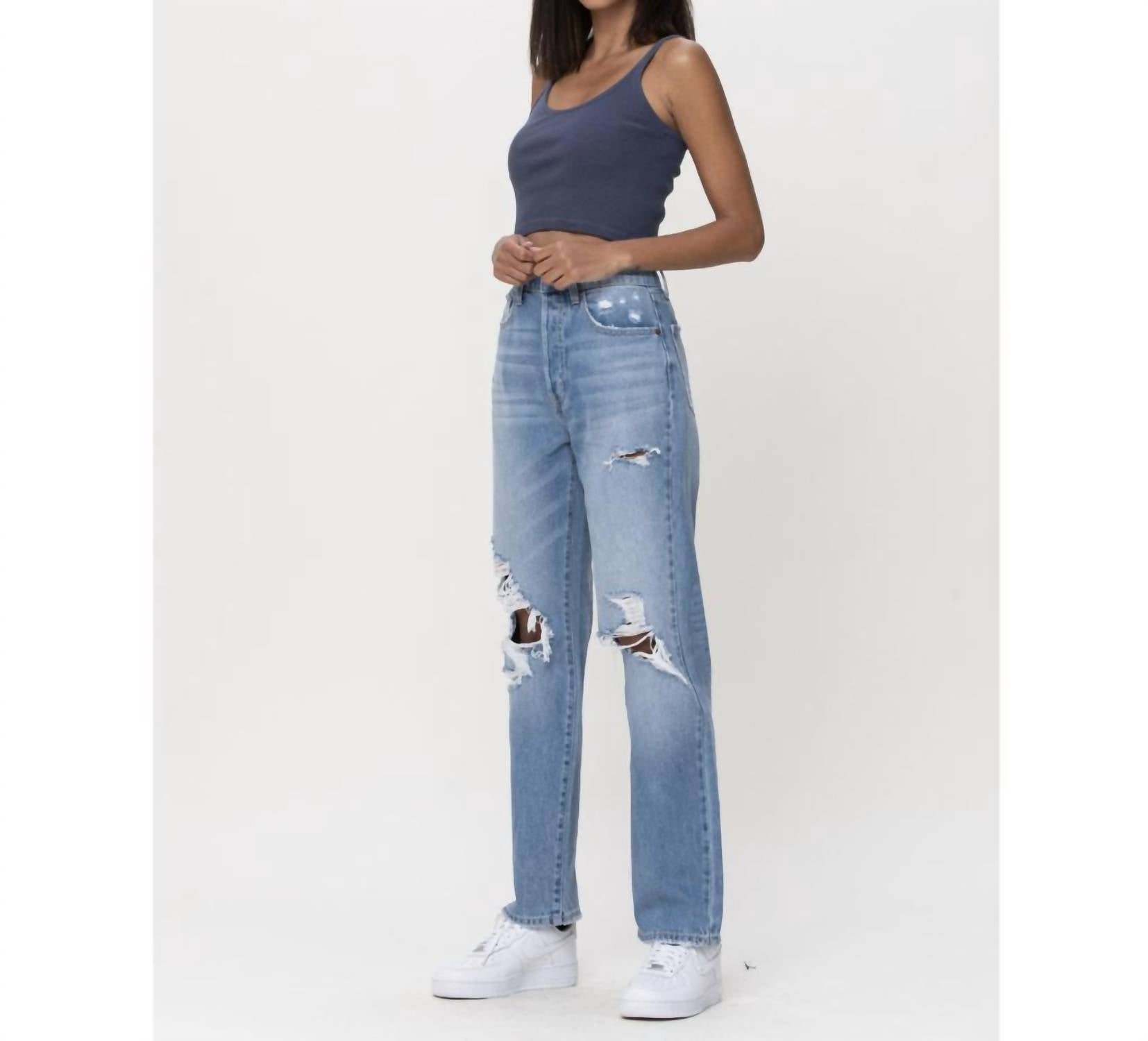 Cello - Super High Rise Distressed Jean