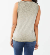 Fdj - Sleeveless V-neck Jersey Top