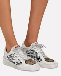 Golden Goose - Women's Ball Star Zebra Leather Shoes
