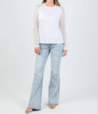 Goldie - Soleil Saddle Fishnet Long Sleeve Top