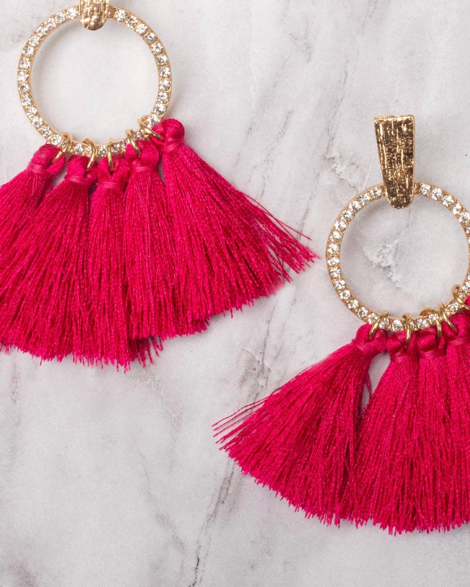 Southern Grace - Women's Tassel Bling Earrings