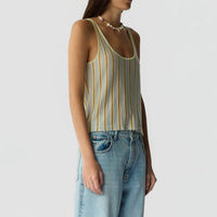 Guest In Residence - Fine Stripe Tank Top