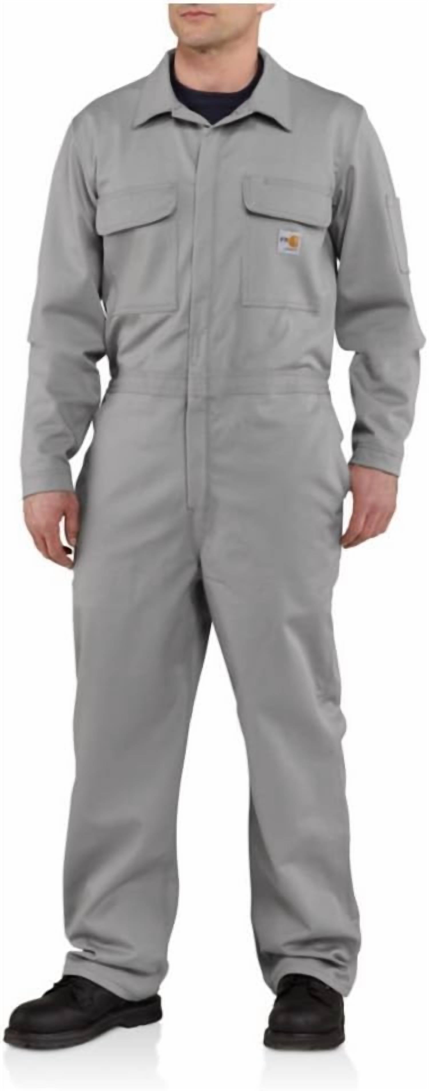 carhartt Fire Resistant Traditional Twill Coverall in gray - men's jeans