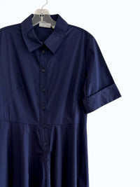 FOIL Women's Casual Midi Dress in midnight - women's dress - detail view