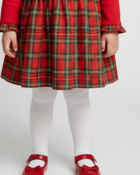 Delaney - Girls' Smocked Pearl Skirt And Knit Ruffle Top Set