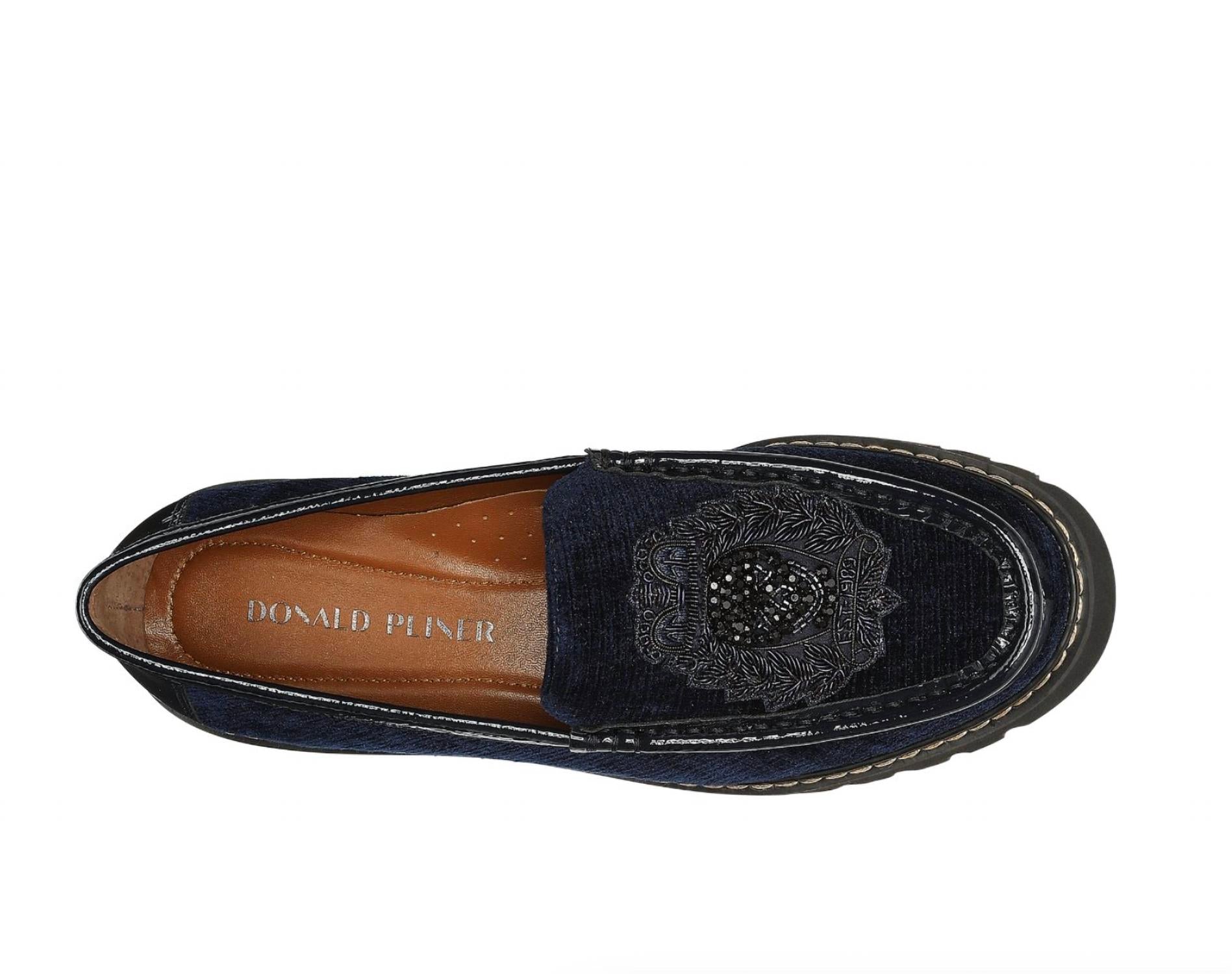 DONALD PLINER Women's Hope Loafers in blue navy - women's flats - alternate view