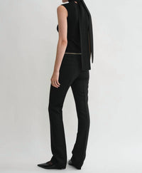TOTEME Low Waist Cigarette Trouser in black - women's pants - detail view