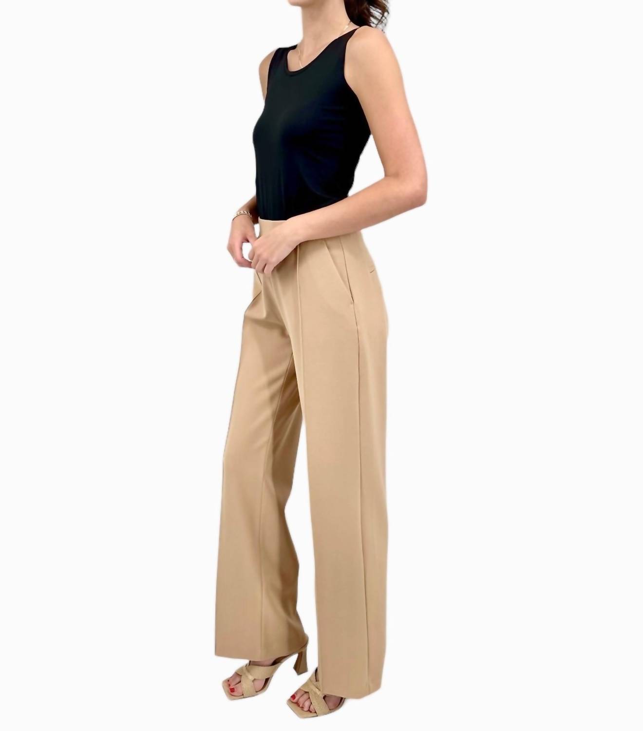 MAC Jeans Chiara Smart Pant in camel - women's pants - alternate view