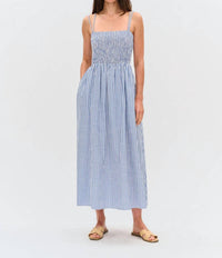 Six/Fifty - Striped Poplin Smocked Dress