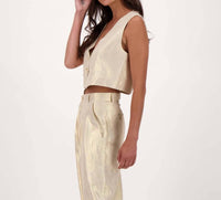 Gabby Isabella - Solid Button Front Vest