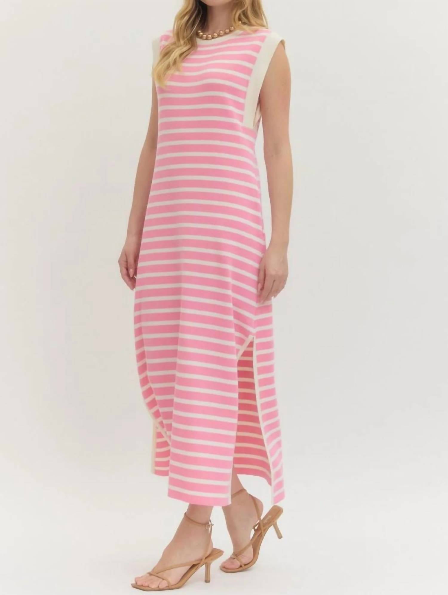Entro - Alice Striped Knit Maxi Dress