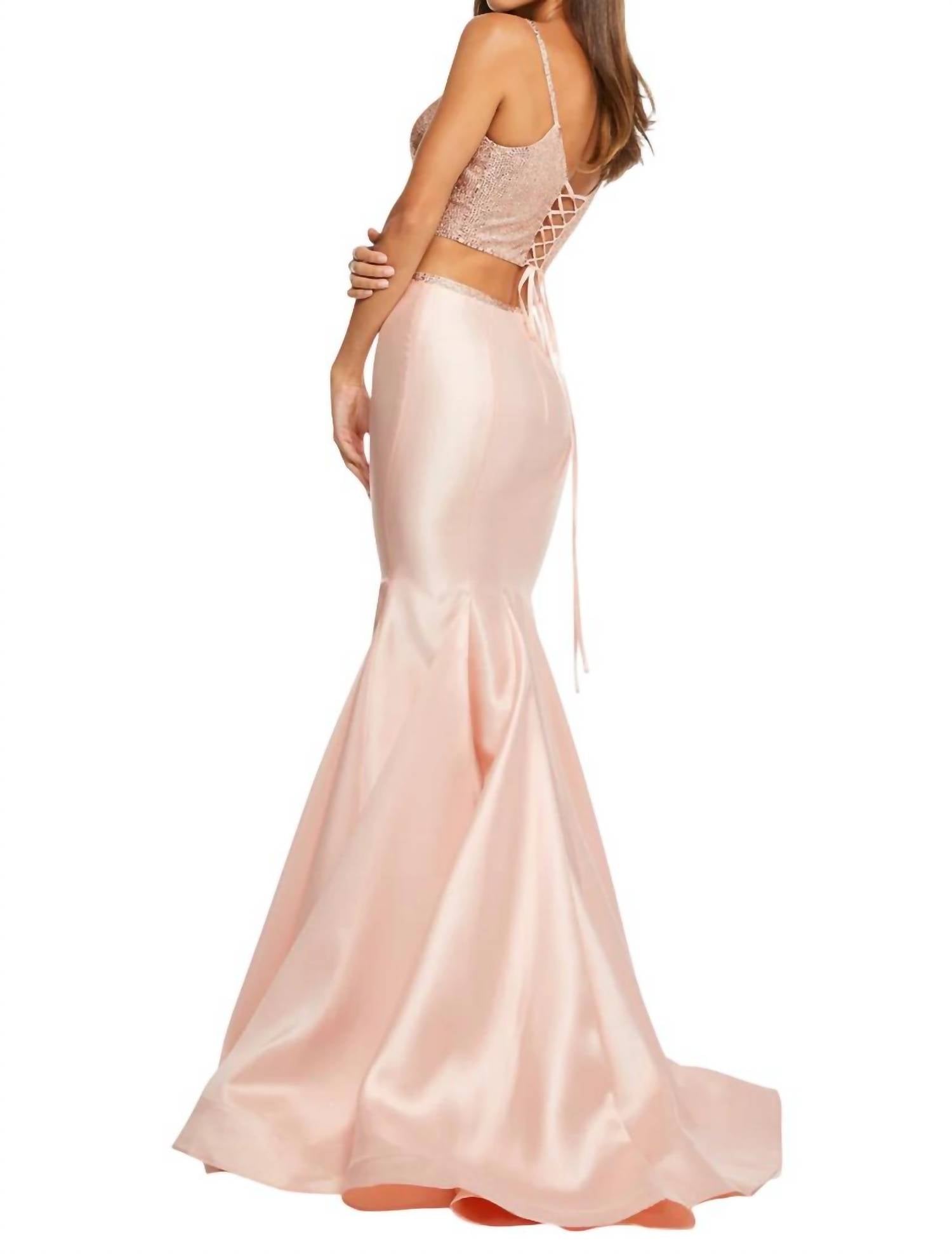 Sherri Hill - Two-Piece Mikado Mermaid Prom Dress