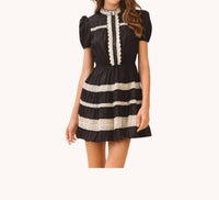Tcec - Scalloped Lace Mini Dress
