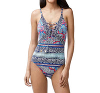 Tommy Bahama - Lace Up One Piece Swimsuit