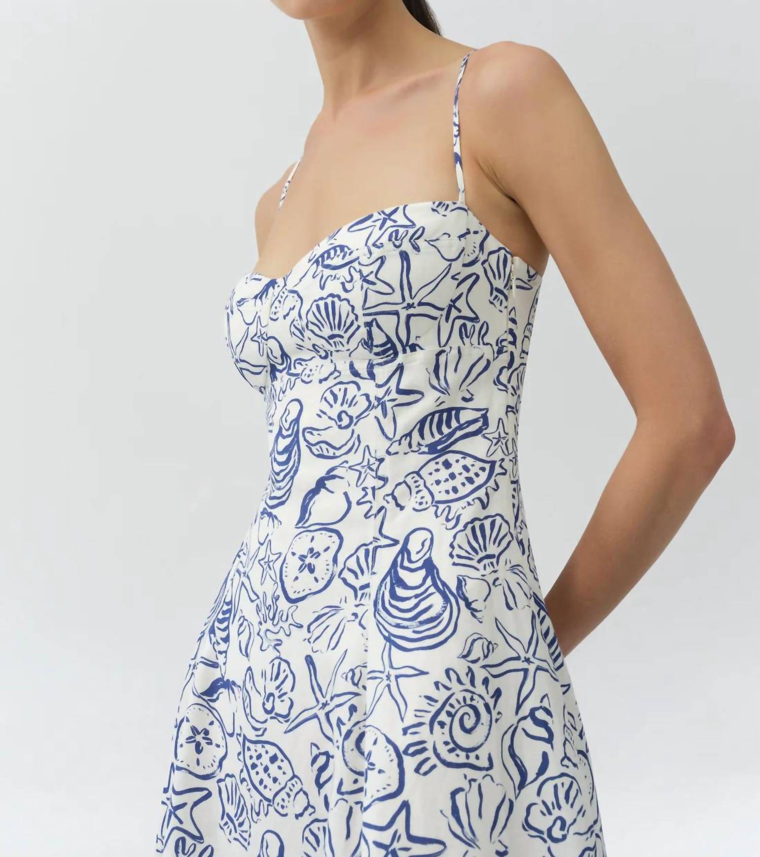 Jonathan Simkhai - Analise Linen Bustier Midi Dress