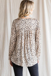 Jodifl - Dot Print Long Sleeves Top