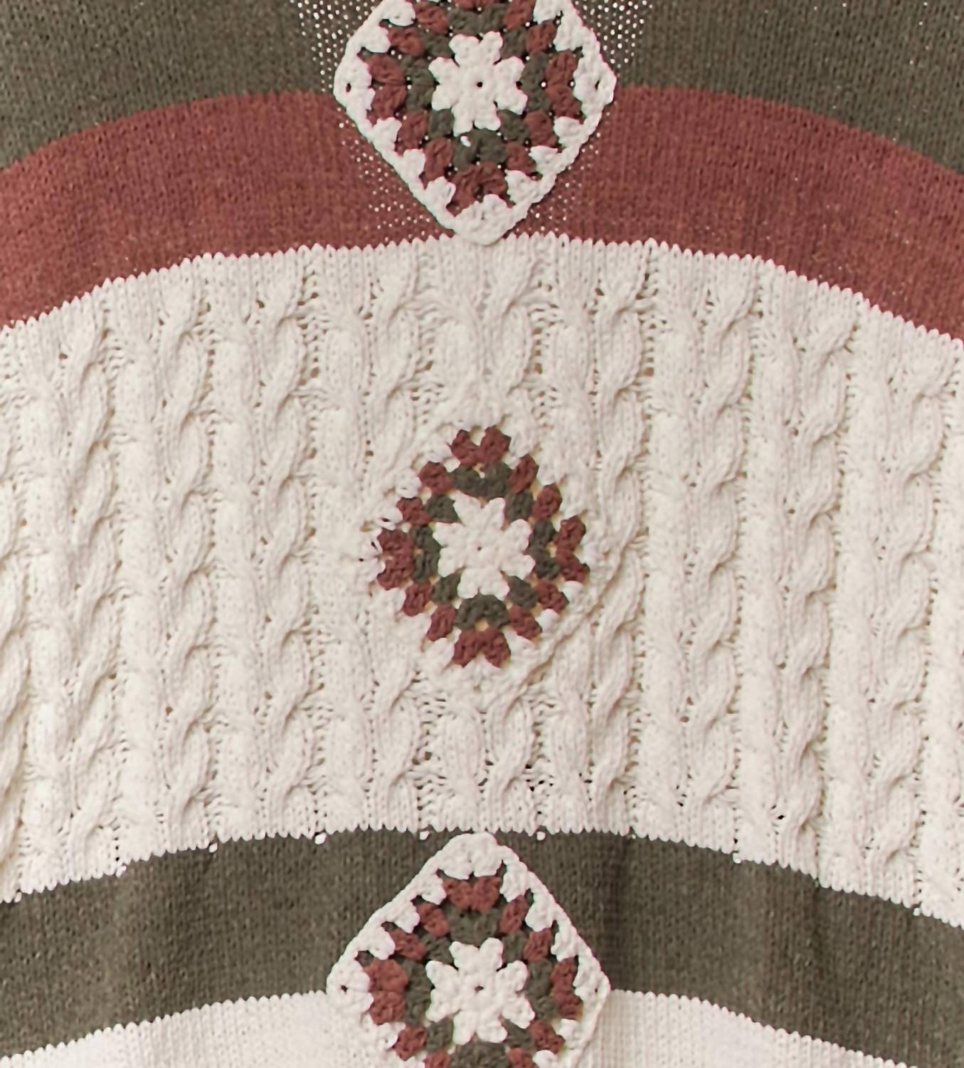 Mello - Women's Color Block V Neck Knit Cardigan With Patch Detail