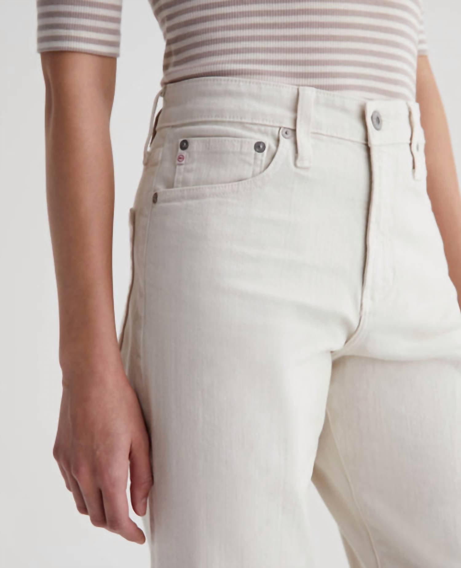 AG Jeans Rian High Rise Straight Jean in opal stone - women's jeans - view 4