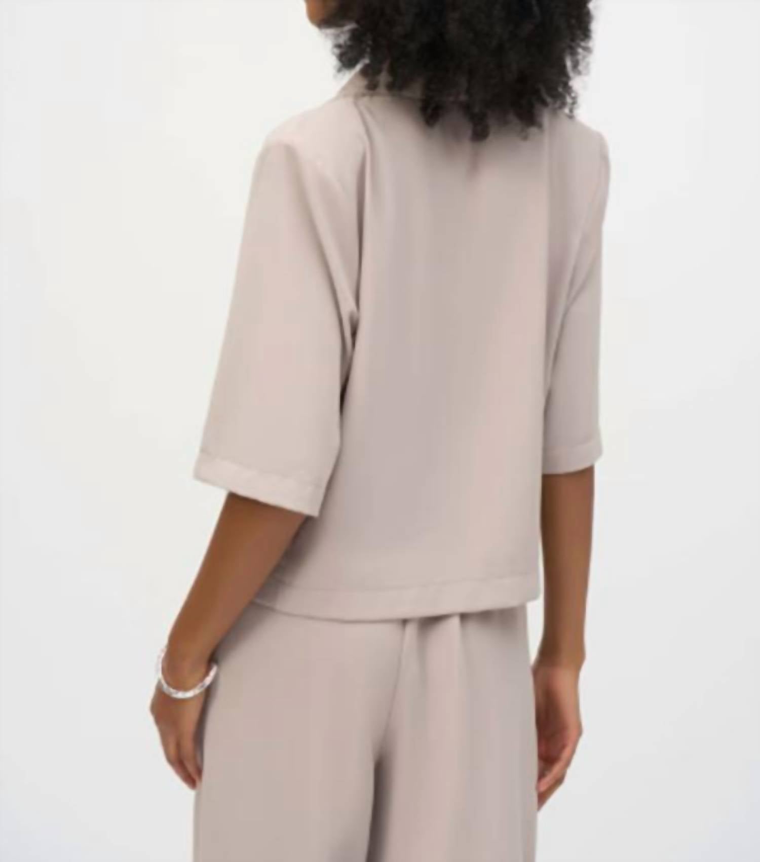 Joseph Ribkoff - Cropped Collared Shirt