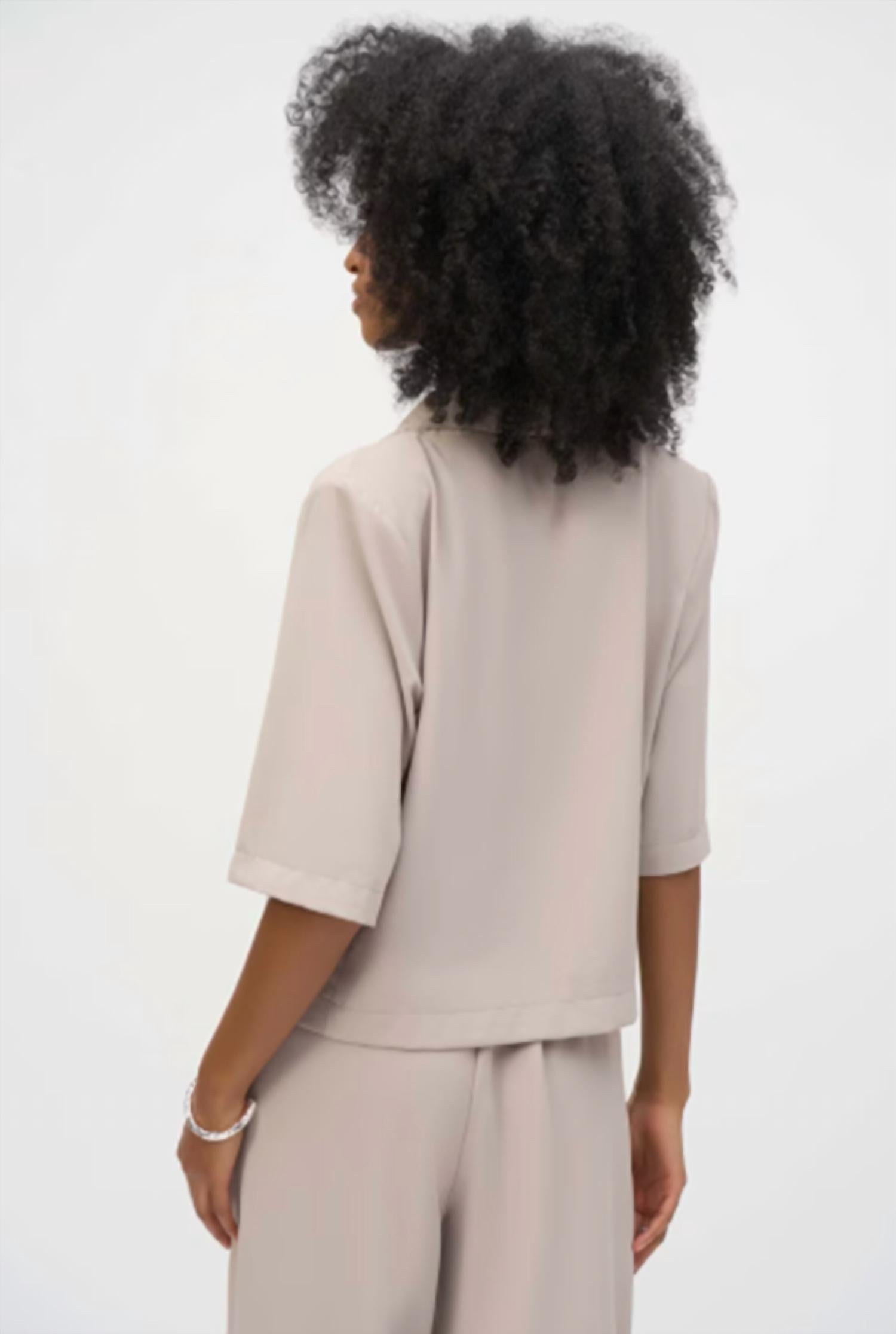 Joseph Ribkoff - Cropped Collared Shirt