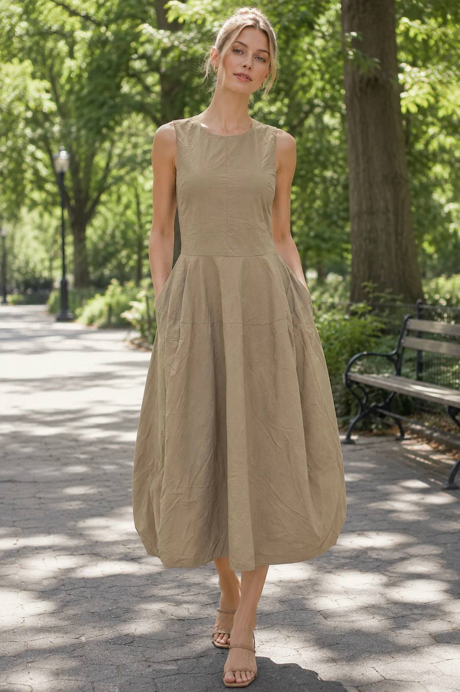 Pinch - Solid Wide Midi Dress