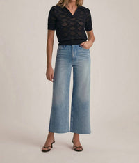 Favorite Daughter The Mischa Super High Rise Wide Leg Jean in santa barbara - women's jeans