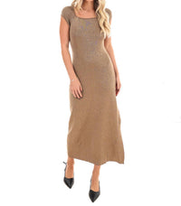 Le Lis - Effortless Shine Metallic Midi Dress