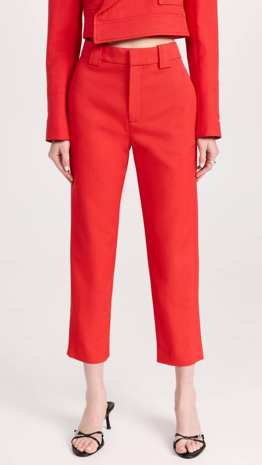 A.L.C. - Foster High Rise Straight Leg Cropped Trousers