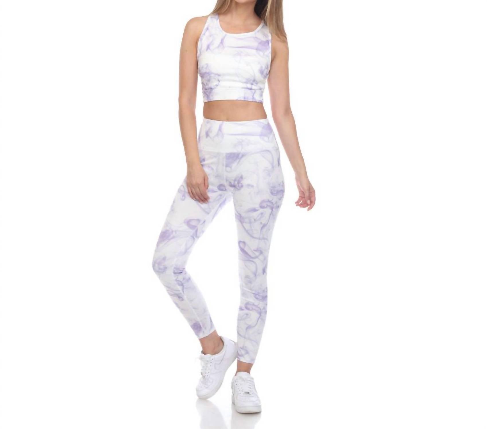 GOLDHAUS Smoke Sleeveless Top in violet - women's tank top