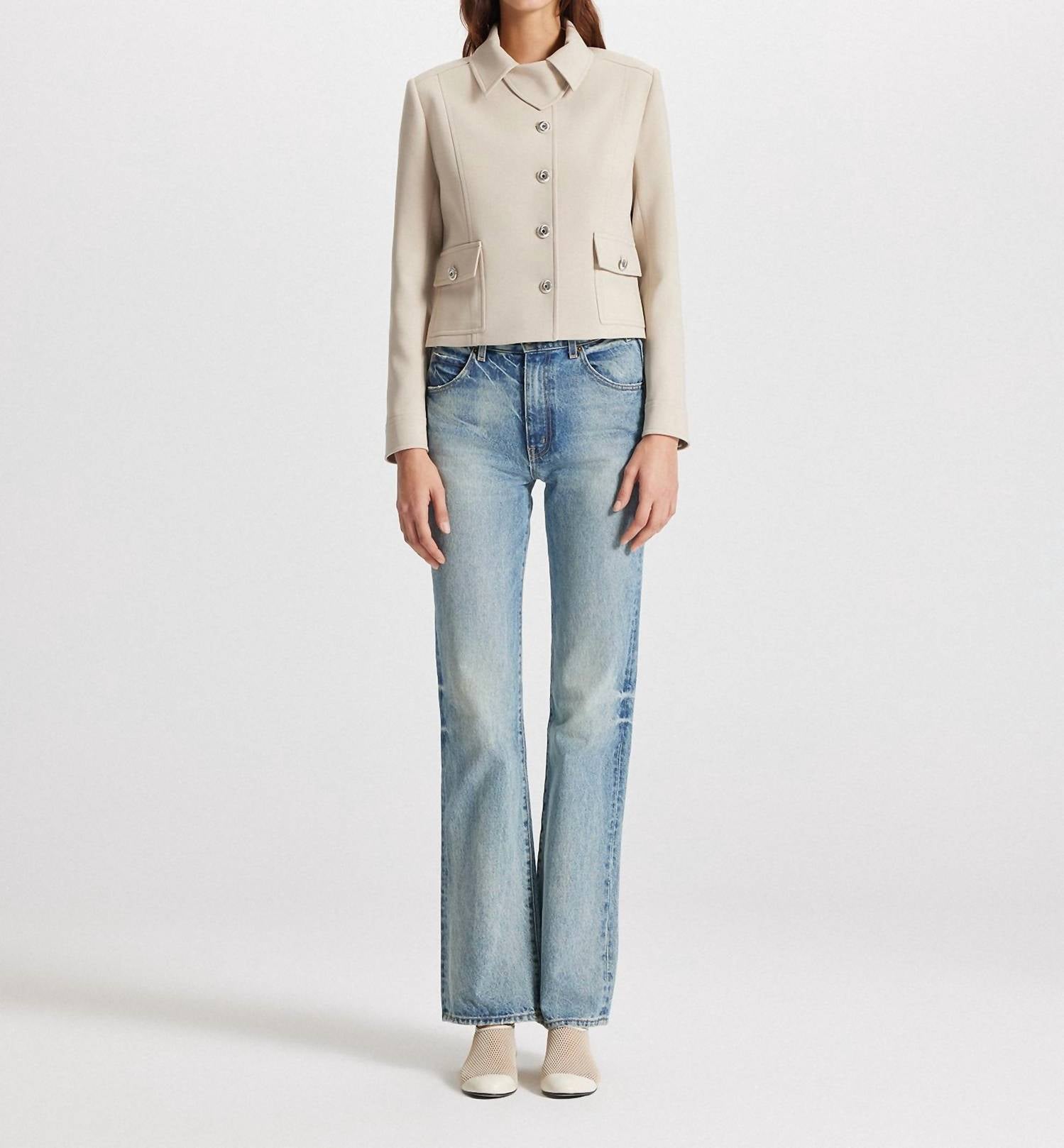 Theo The Label - Daphne Collar-Tab Military Jacket