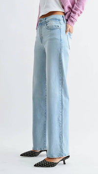 Just Black Denim - Mid-rise Loose Straight Full Length Jeans