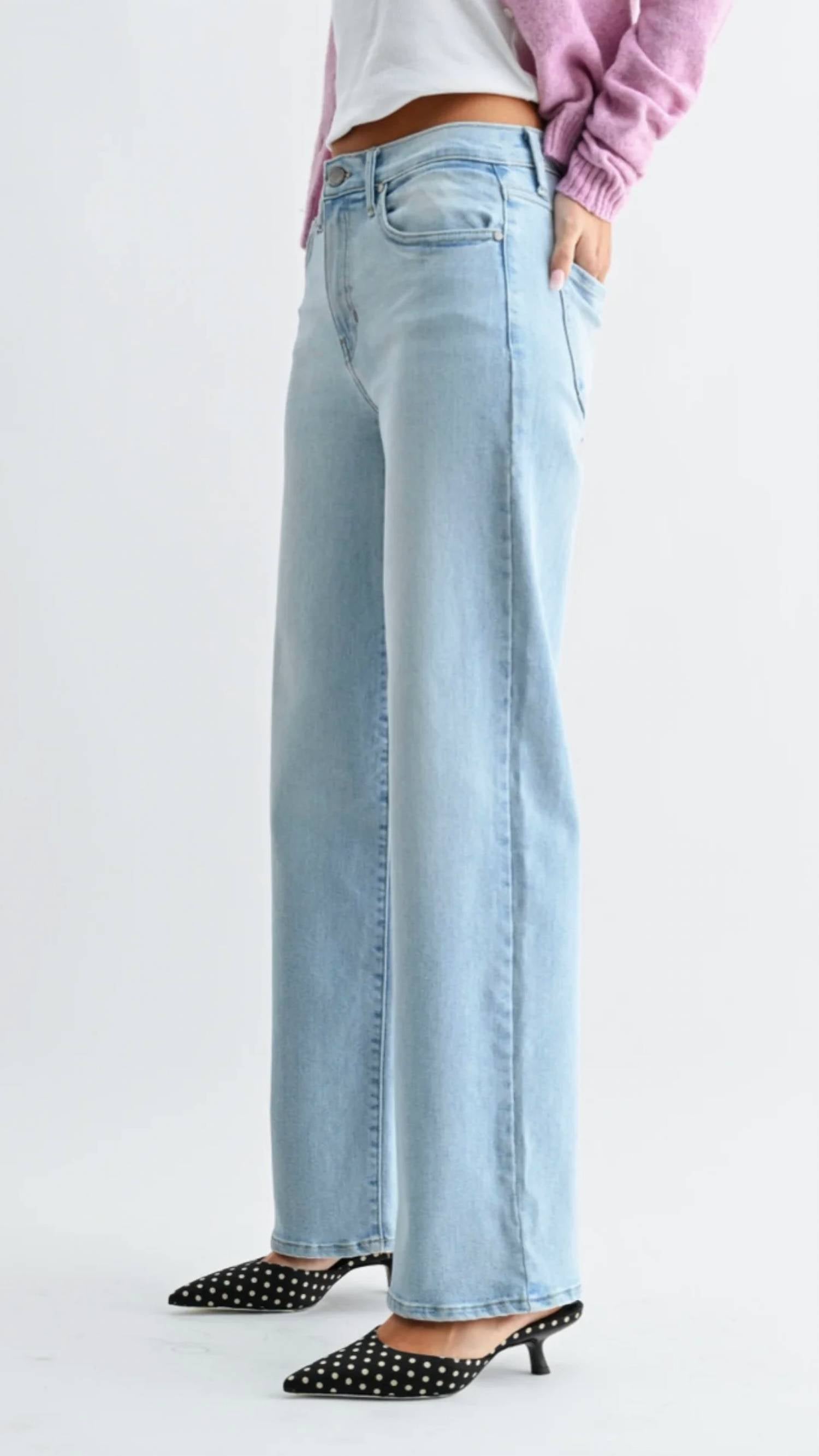Just Black Denim - Mid-rise Loose Straight Full Length Jeans