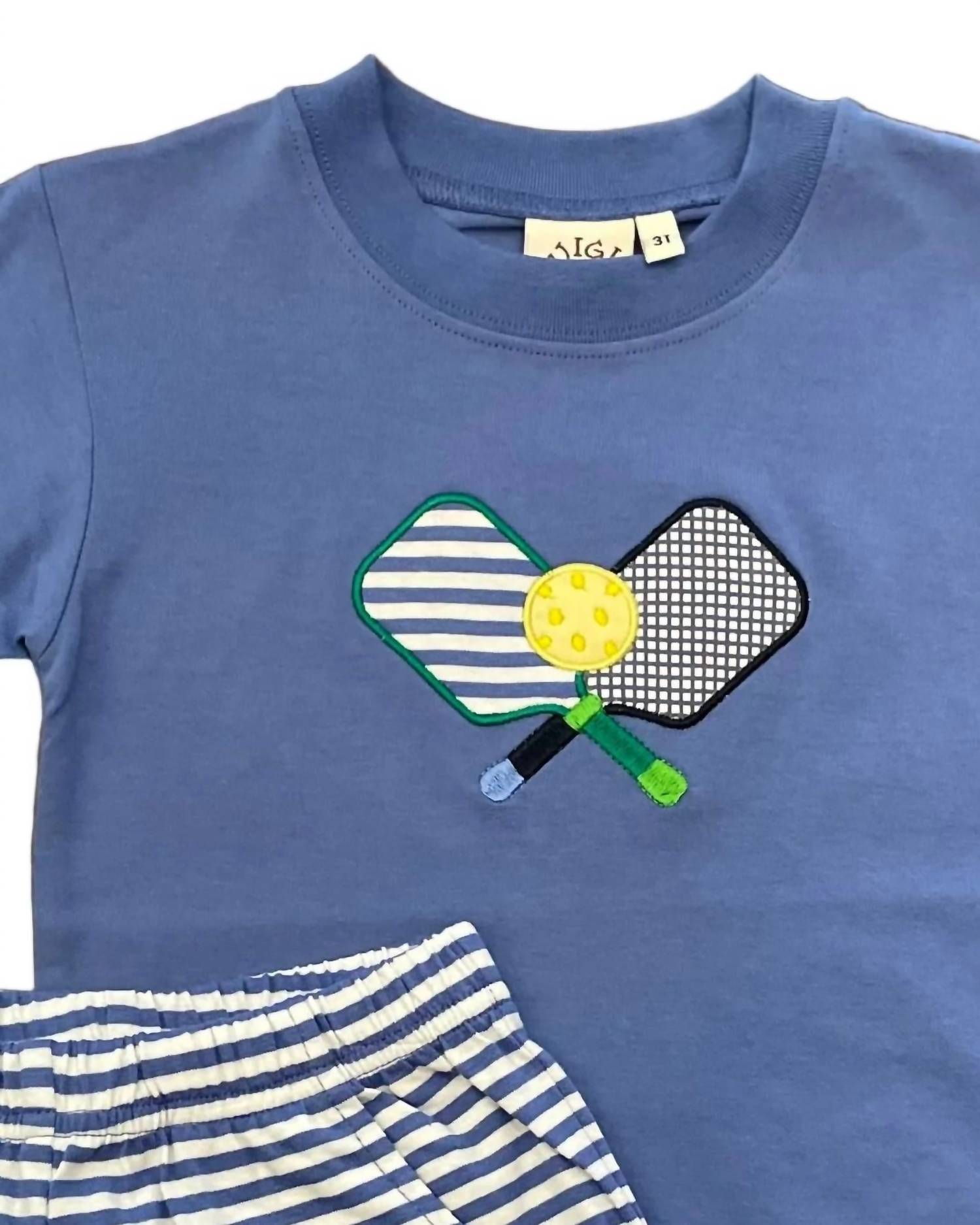 Luigi Kids - Kid's Crossed Paddles & Pickleball Short Set