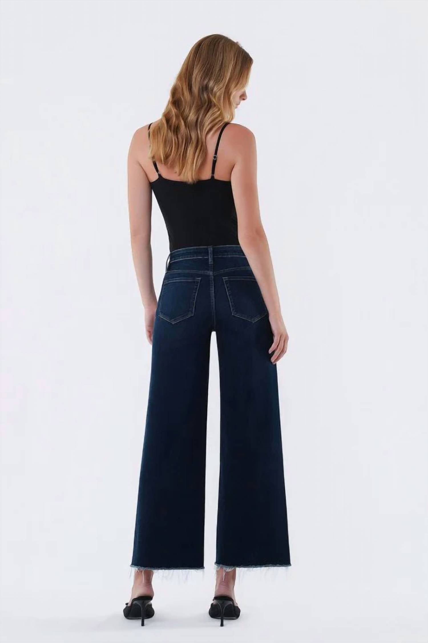 Vervet By Flying Monkey - Anna High Rise Ankle Wide Leg Jeans