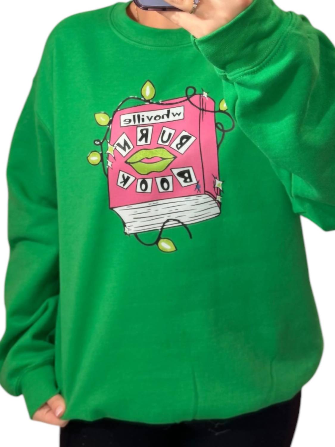 Distressed Vintage Couture - Burn Book Christmas Sweatshirt